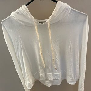 EXPRESS Womens Lightweight Cropped Hoodie